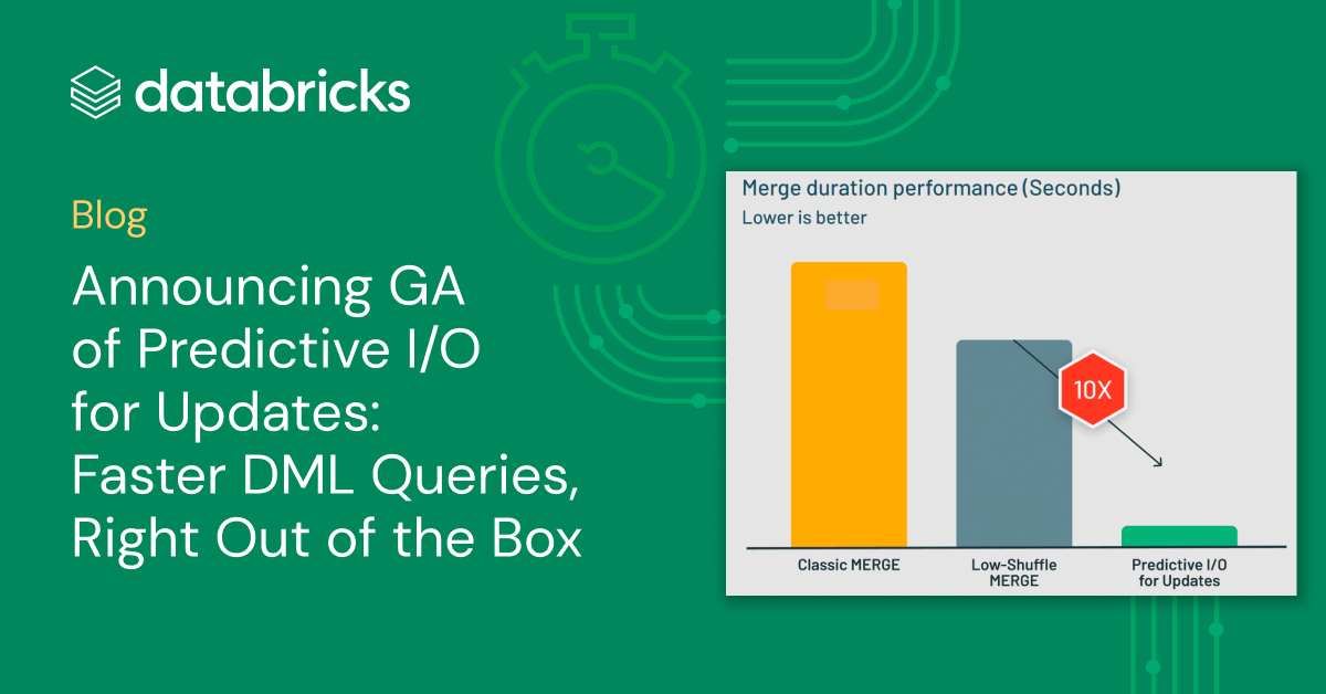 Announcing GA of Predictive I/O for Updates: Faster DML Queries, Right Out of the Box