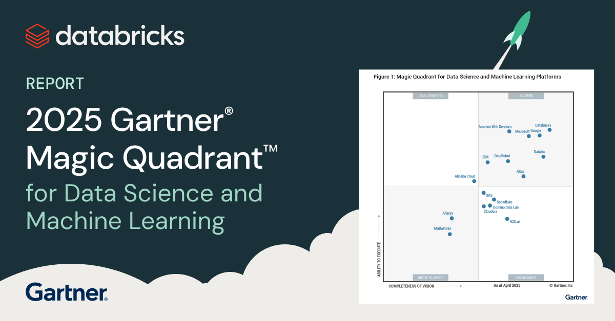 Databricks Named a Leader in the 2025 Gartner® Magic Quadrant™ for Data Science and Machine Learning Platforms